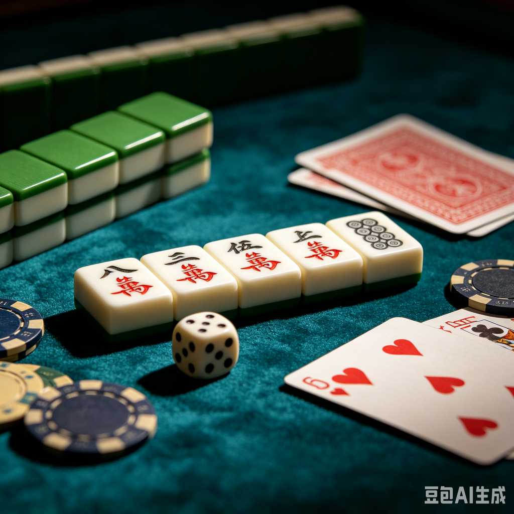 wooden mahjong set